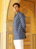 Blue Geometric Print Kurta