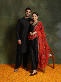 Black Embroidered Couple Combo Set