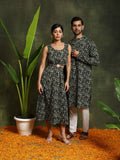 Green Floral Print Couple Combo Set