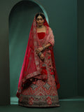 Pink Embroidered Lehenga Choli With Dupatta