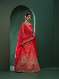 Pink Embroidered Lehenga Choli With Dupatta