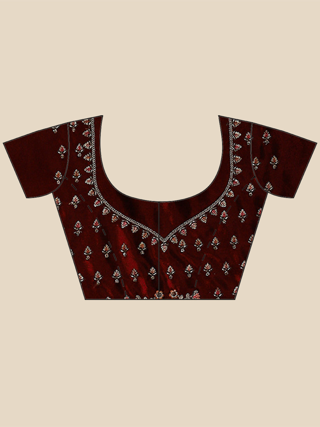 Maroon Embroidered Lehenga Choli With Dupatta