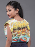 Multicolor Boat Print Top