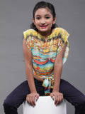 Multicolor Boat Print Top