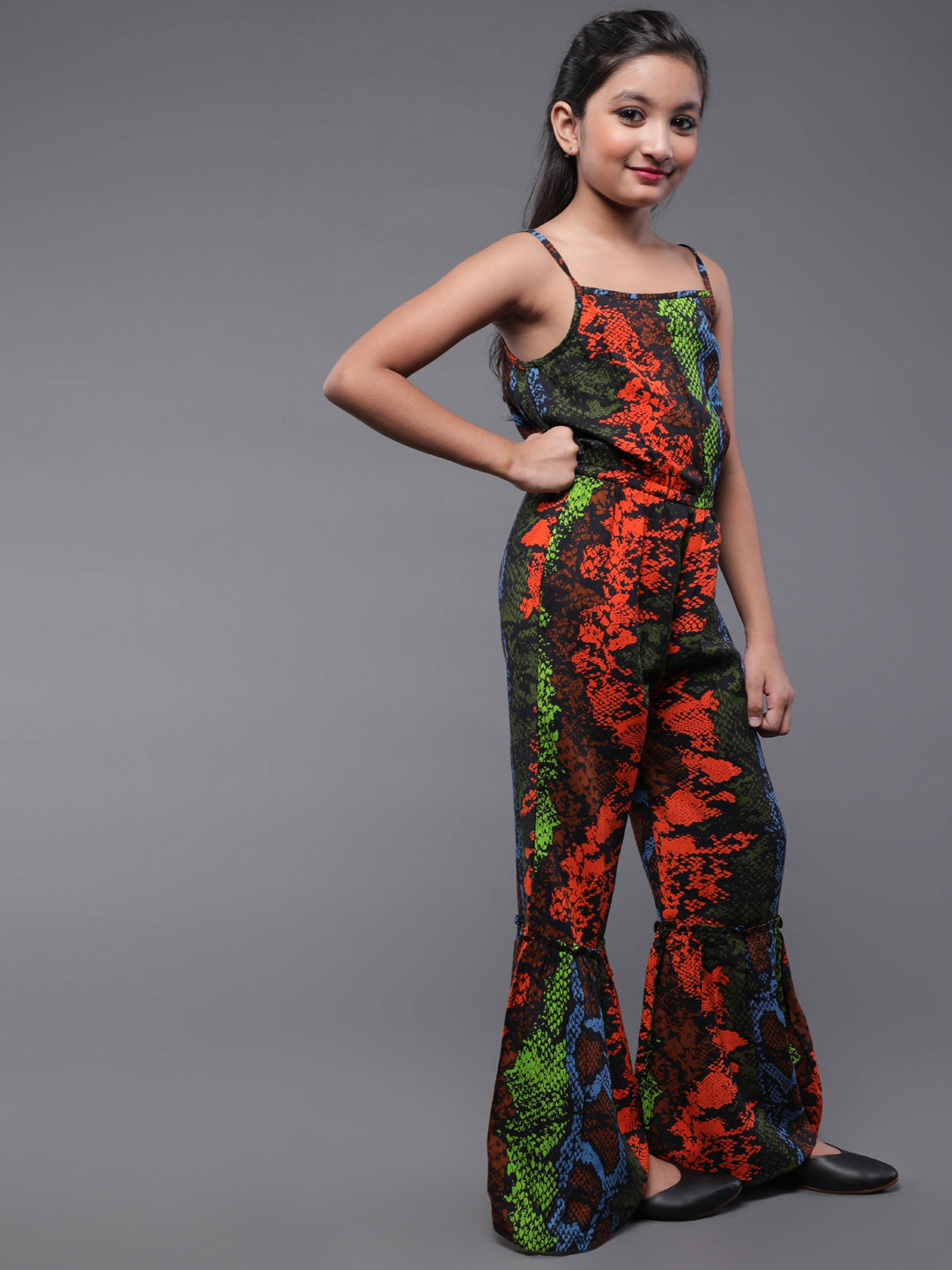 Multicolor Snake Print Jumpsuit