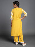 Yellow Embroidered Sibling Combo