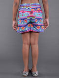 Blue Floral Print Short