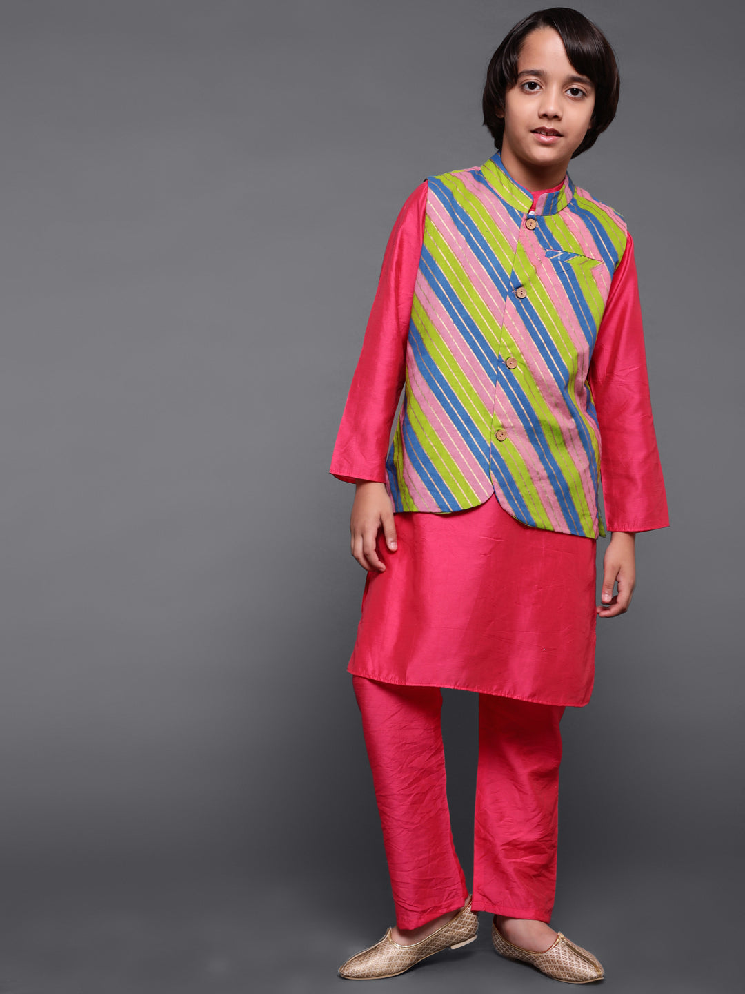 Multicolor Striped Nehru Jacket