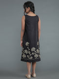 Black Gota Patti Dress Mother Daughter Combo