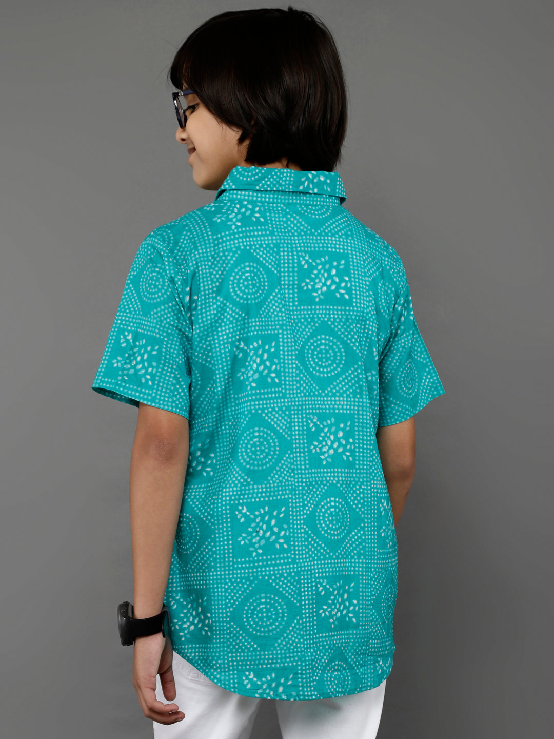 Blue Bandhani Print Shirt