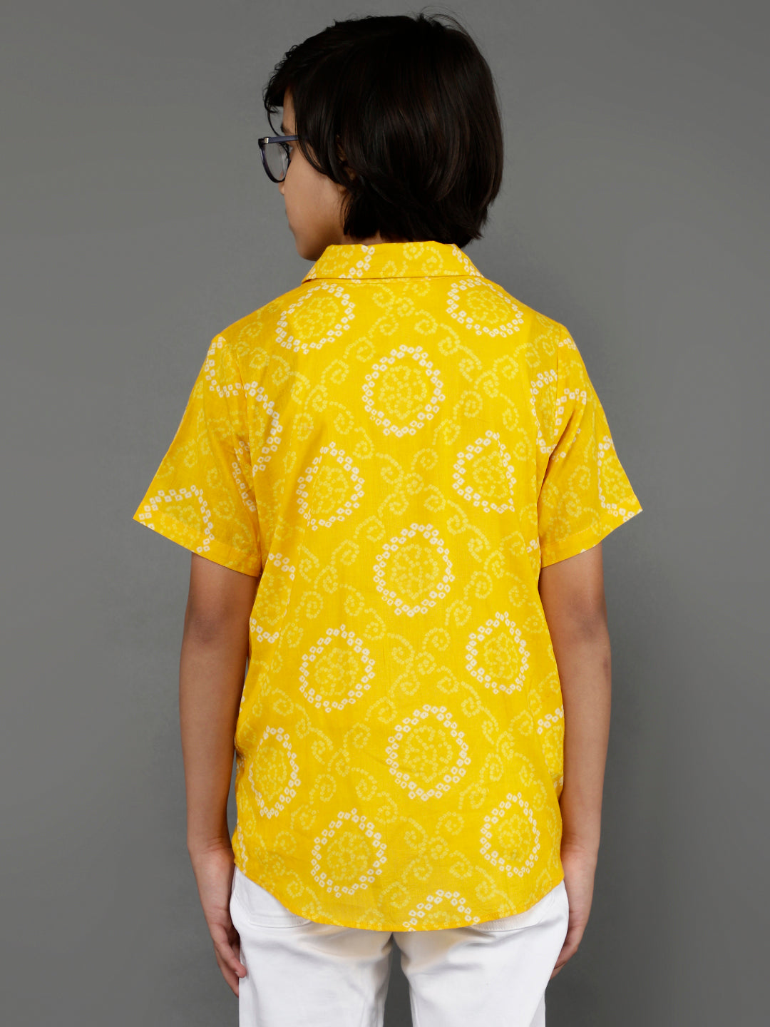 Yellow Bandhani Print Shirt