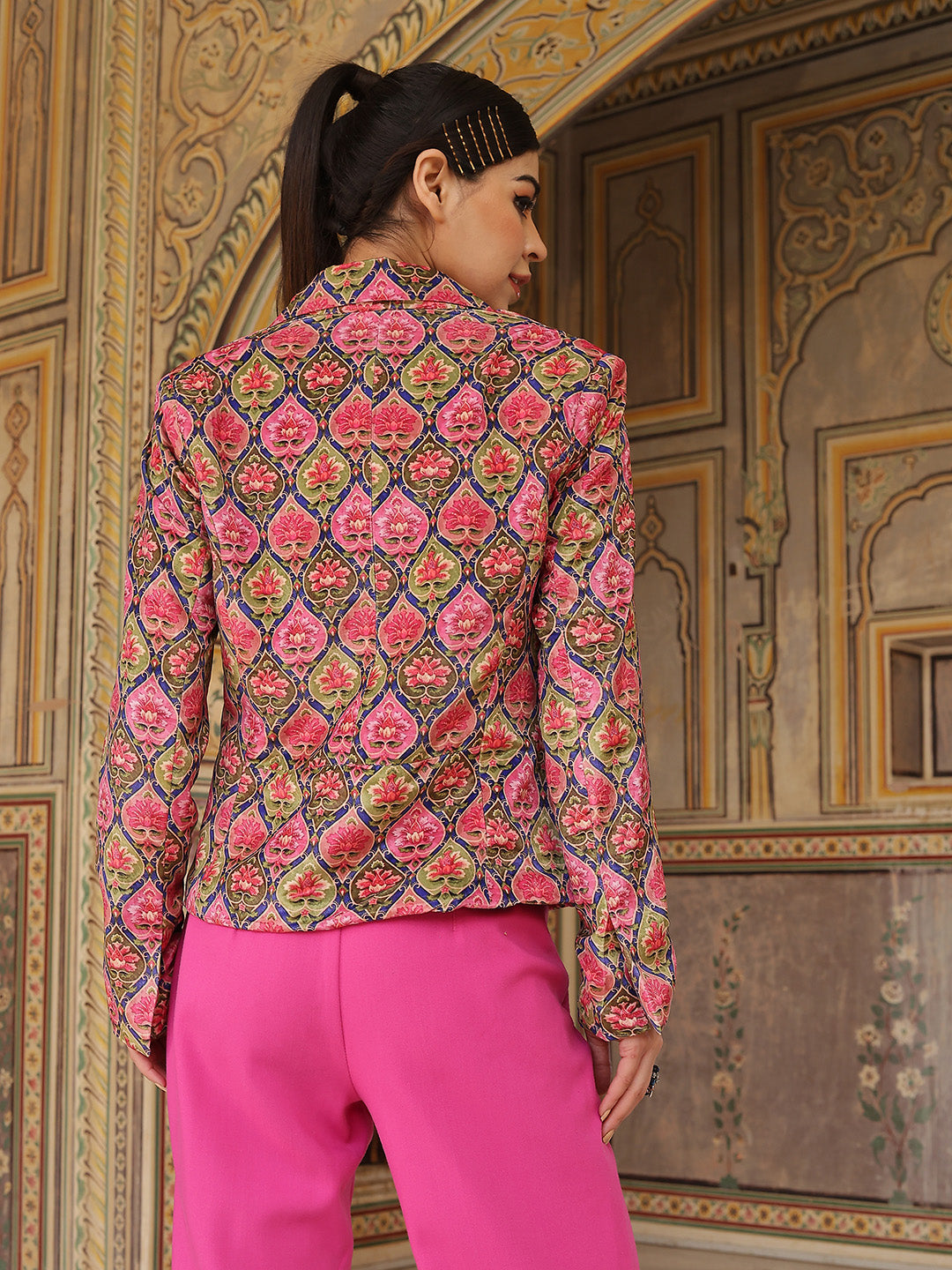 Multicolor Floral Print Blazer