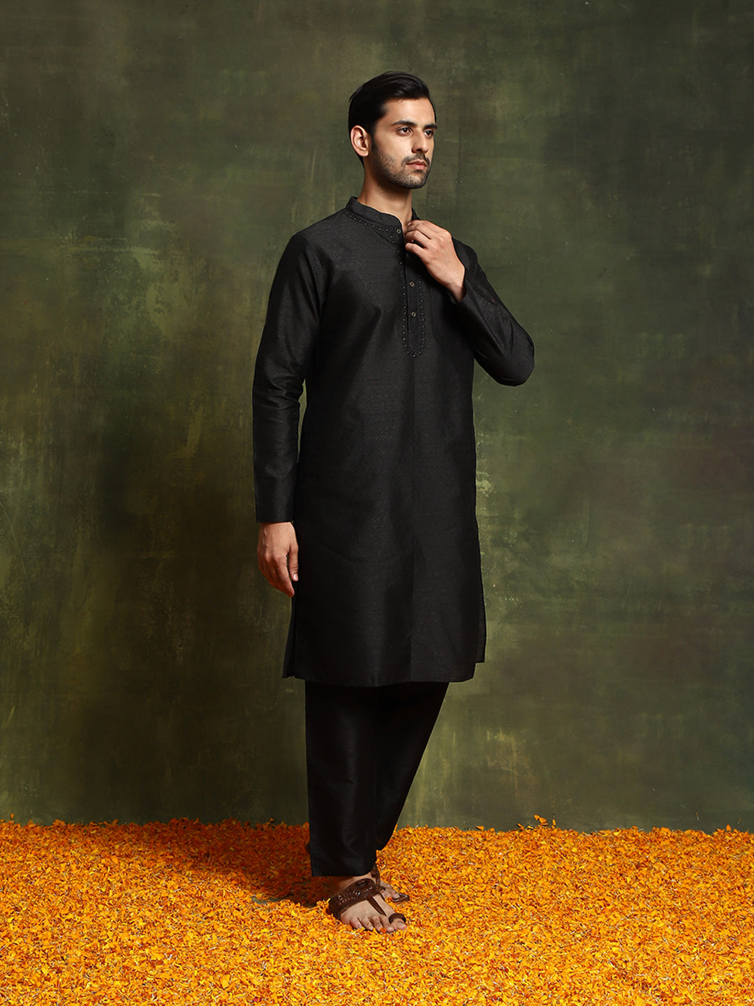 Black Long Kurta