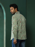 Pastel Green Bandhani Print Shirt