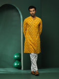 Yellow Floral Print Kurta