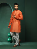 Orange Digital Print Long Kurta