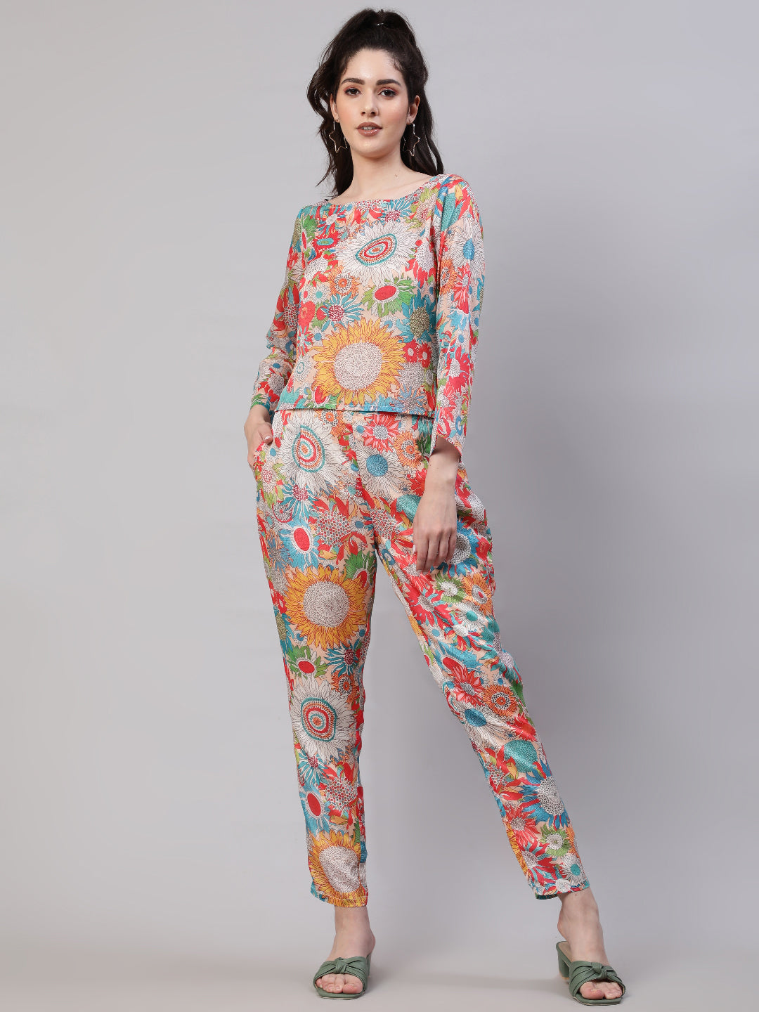 Multicolor Floral Print Co-Ord Set